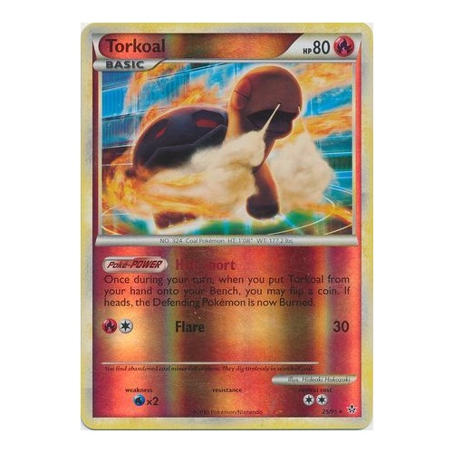Torkoal 25/95 HS Unleashed Reverse Holo Rare Pokemon Card NEAR MINT TCG