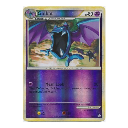 Golbat 30/95 HS Unleashed Reverse Holo Uncommon Pokemon Card NEAR MINT TCG