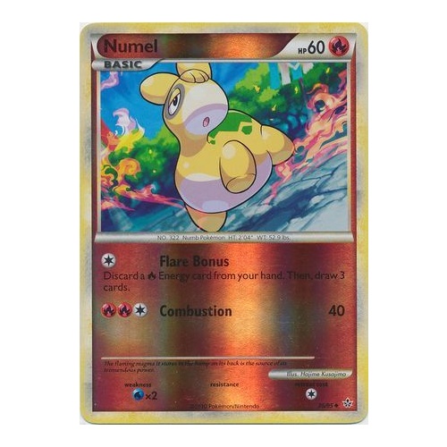 Numel 35/95 HS Unleashed Reverse Holo Uncommon Pokemon Card NEAR MINT TCG