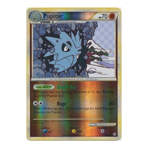 Pupitar 38/95 HS Unleashed Reverse Holo Uncommon Pokemon Card NEAR MINT TCG