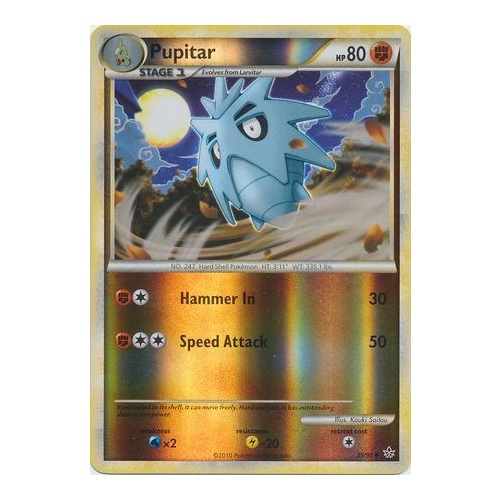 Pupitar 39/95 HS Unleashed Reverse Holo Uncommon Pokemon Card NEAR MINT TCG