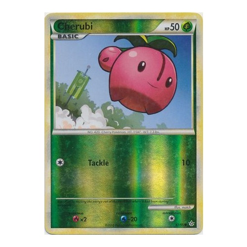 Cherubi 47/95 HS Unleashed Reverse Holo Common Trainer Pokemon Card NEAR MINT TCG