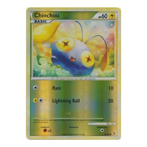 Chinchou 48/95 HS Unleashed Reverse Holo Common Trainer Pokemon Card NEAR MINT TCG