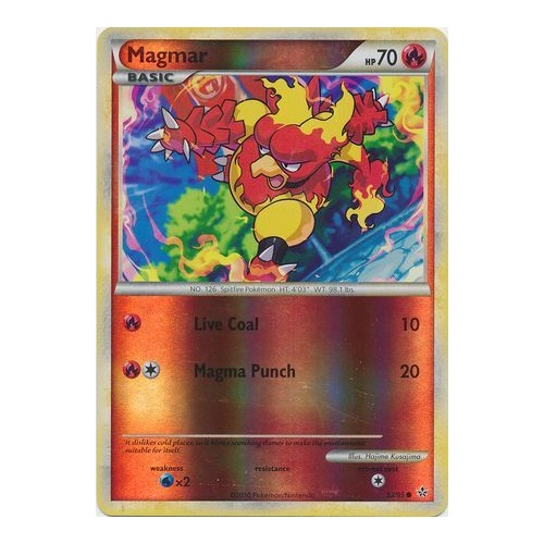 Magmar 52/95 HS Unleashed Reverse Holo Common Trainer Pokemon Card NEAR MINT TCG