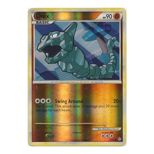 Onix 57/95 HS Unleashed Reverse Holo Common Trainer Pokemon Card NEAR MINT TCG