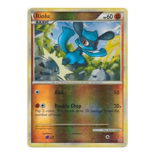 Riolu 60/95 HS Unleashed Reverse Holo Common Trainer Pokemon Card NEAR MINT TCG