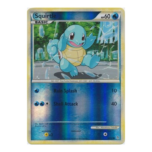 Squirtle 63/95 HS Unleashed Reverse Holo Common Trainer Pokemon Card NEAR MINT TCG