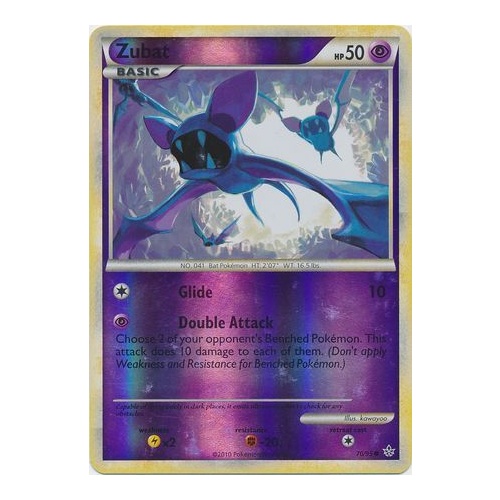 Zubat 70/95 HS Unleashed Reverse Holo Common Trainer Pokemon Card NEAR MINT TCG