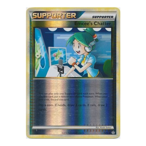 Emcee's Chatter 73/95 HS Unleashed Reverse Holo Uncommon Trainer Pokemon Card NEAR MINT TCG