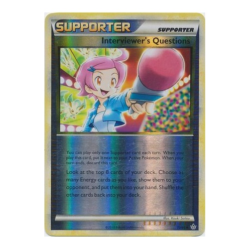 Interviewer's Questions 77/95 HS Unleashed Reverse Holo Uncommon Trainer Pokemon Card NEAR MINT TCG