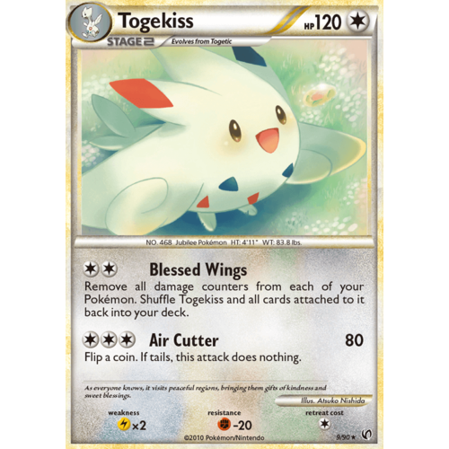 Togekiss 9/90 HS Undaunted Holo Rare Pokemon Card NEAR MINT TCG