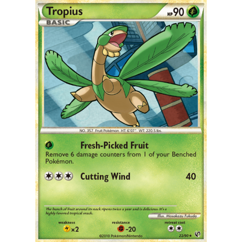 Tropius 22/90 HS Undaunted Rare Pokemon Card NEAR MINT TCG