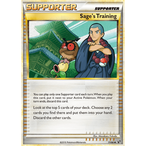 Sage's Training 77/90 HS Undaunted Uncommon Trainer Pokemon Card NEAR MINT TCG