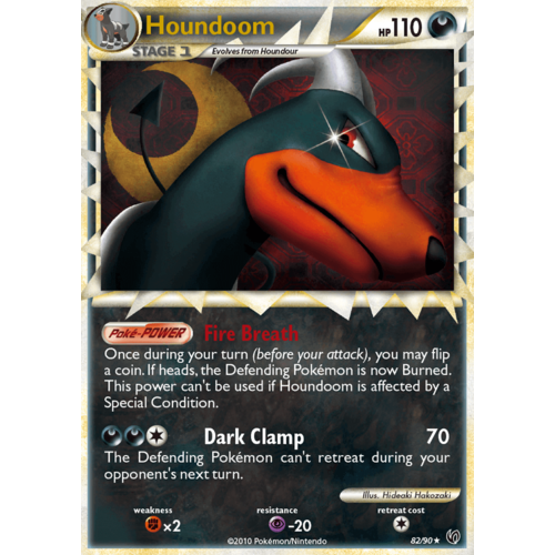 Houndoom (Prime) 82/90 HS Undaunted Holo Ultra Rare Pokemon Card NEAR MINT TCG