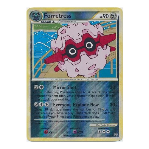 Forretress 3/90 HS Undaunted Reverse Holo Rare Pokemon Card NEAR MINT TCG
