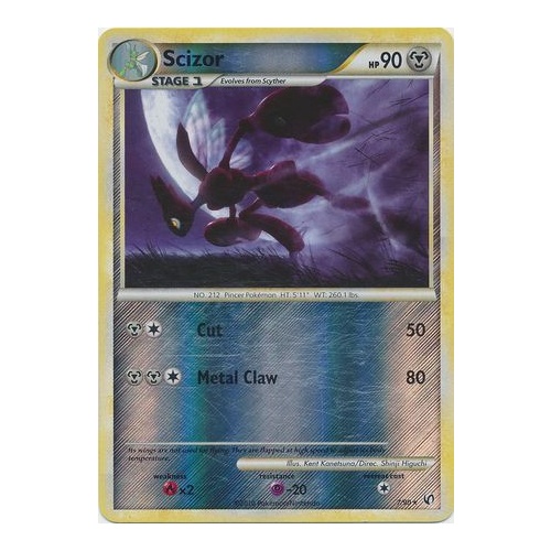 Scizor 7/90 HS Undaunted Reverse Holo Rare Pokemon Card NEAR MINT TCG