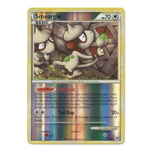 Smeargle 8/90 HS Undaunted Reverse Holo Rare Pokemon Card NEAR MINT TCG
