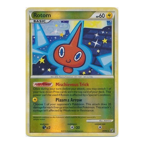 Rotom 20/90 HS Undaunted Reverse Holo Rare Pokemon Card NEAR MINT TCG