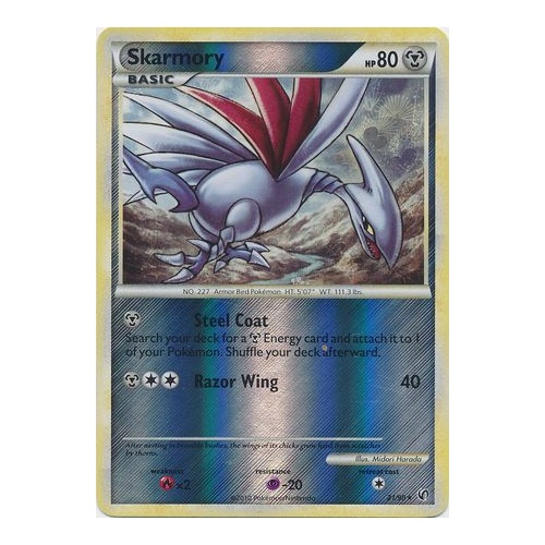 Skarmory 21/90 HS Undaunted Reverse Holo Rare Pokemon Card NEAR MINT TCG