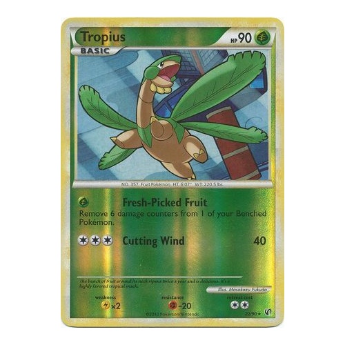 Tropius 22/90 HS Undaunted Reverse Holo Rare Pokemon Card NEAR MINT TCG