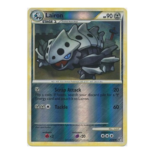 Lairon 29/90 HS Undaunted Reverse Holo Uncommon Pokemon Card NEAR MINT TCG