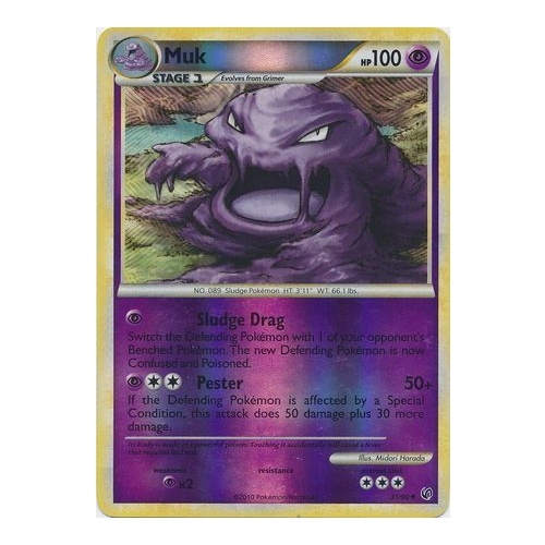 Muk 31/90 HS Undaunted Reverse Holo Uncommon Pokemon Card NEAR MINT TCG