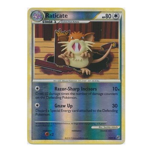 Raticate 34/90 HS Undaunted Reverse Holo Uncommon Pokemon Card NEAR MINT TCG