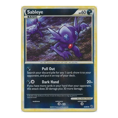 Sableye 35/90 HS Undaunted Reverse Holo Uncommon Pokemon Card NEAR MINT TCG