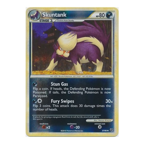 Skuntank 37/90 HS Undaunted Reverse Holo Uncommon Pokemon Card NEAR MINT TCG