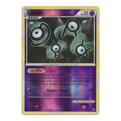 Unown 40/90 HS Undaunted Reverse Holo Uncommon Pokemon Card NEAR MINT TCG