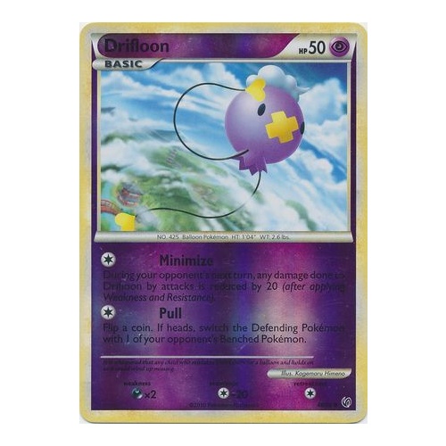 Drifloon 46/90 HS Undaunted Reverse Holo Common Pokemon Card NEAR MINT TCG