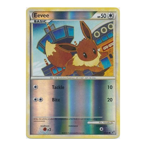 Eevee 47/90 HS Undaunted Reverse Holo Common Pokemon Card NEAR MINT TCG