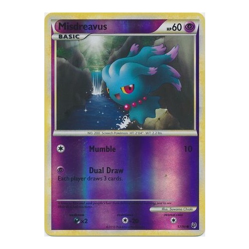 Misdreavus 57/90 HS Undaunted Reverse Holo Common Pokemon Card NEAR MINT TCG
