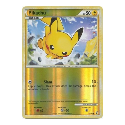 Pikachu 61/90 HS Undaunted Reverse Holo Common Pokemon Card NEAR MINT TCG
