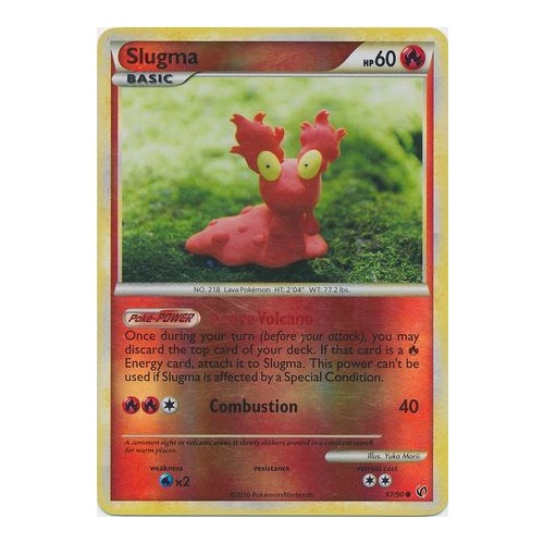 Slugma 67/90 HS Undaunted Reverse Holo Common Pokemon Card NEAR MINT TCG