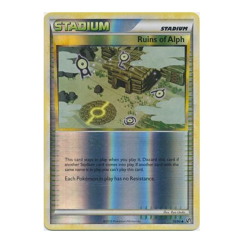 Ruins of Alph 76/90 HS Undaunted Reverse Holo Uncommon Trainer Pokemon Card NEAR MINT TCG