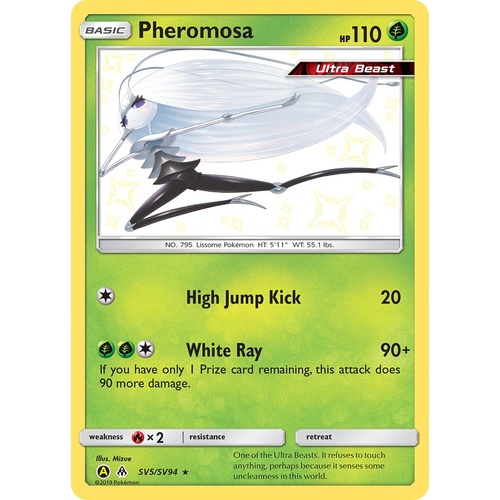 Pheromosa SV5/SV94 SM Hidden Fates Holo Shiny Rare Pokemon Card NEAR MINT TCG