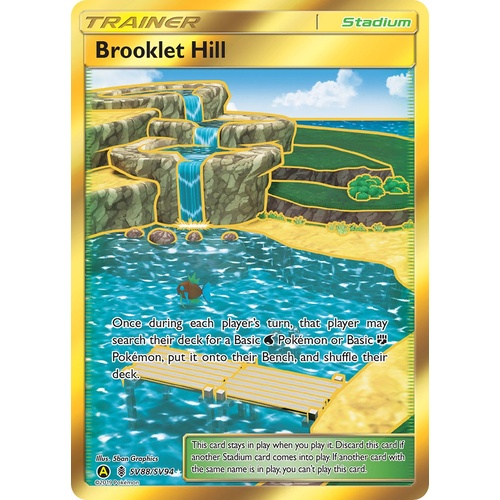 Brooklet Hill SV88/SV94 SM Hidden Fates Holo Full Art Shiny Secret Rare Pokemon Card NEAR MINT TCG
