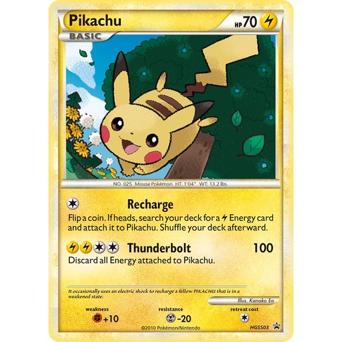 Pikachu HS3 HS Black Star Promo Pokemon Card NEAR MINT TCG