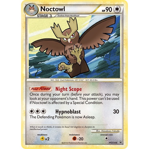 Noctowl HS6 HS Black Star Promo Pokemon Card NEAR MINT TCG