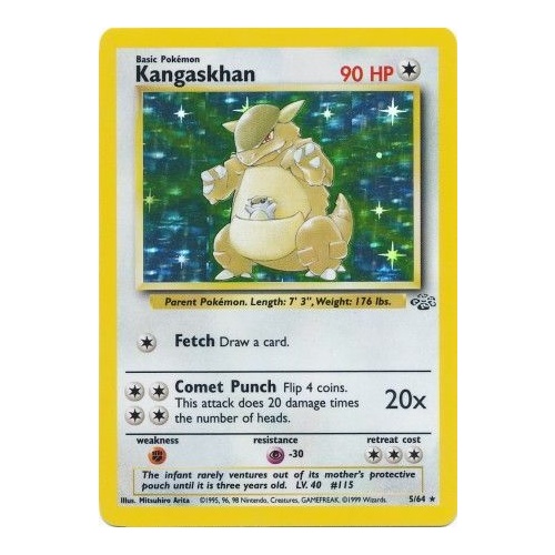 Kangaskhan 5/64 Jungle Set Unlimited Holo Rare Pokemon Card NEAR MINT TCG