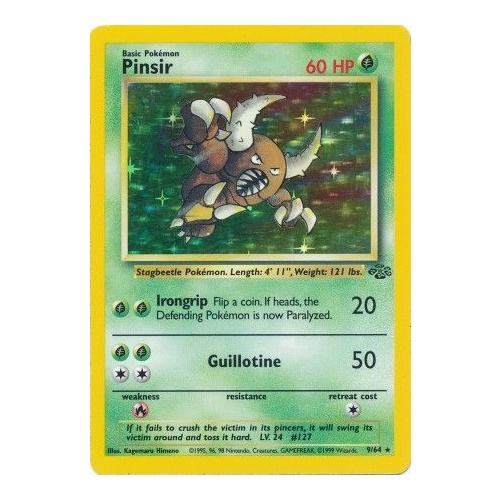 Pinsir 9/64 Jungle Set Unlimited Holo Rare Pokemon Card NEAR MINT TCG