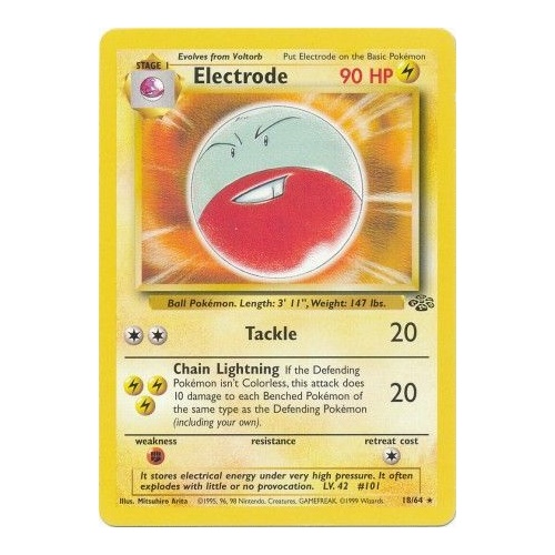 Electrode 18/64 Jungle Set Unlimited Rare Pokemon Card NEAR MINT TCG