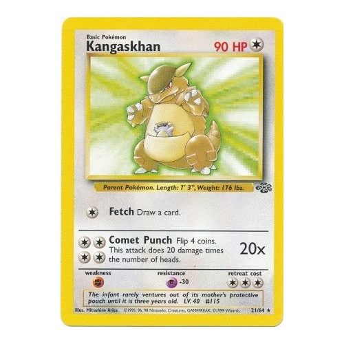 Kangaskhan 21/64 Jungle Set Unlimited Rare Pokemon Card NEAR MINT TCG
