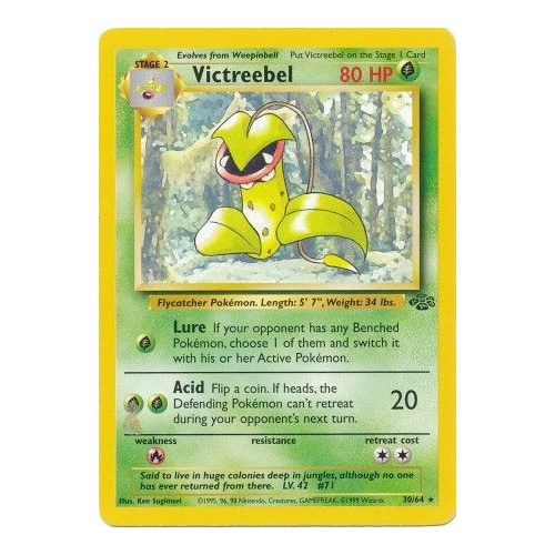 Victreebel 30/64 Jungle Set Unlimited Rare Pokemon Card NEAR MINT TCG