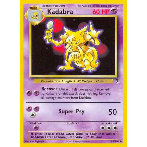 Kadabra 49/110 Legendary Collection Uncommon Pokemon Card ...