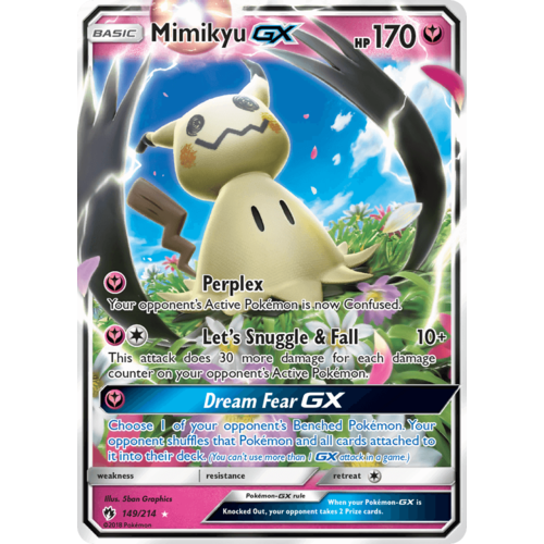 Mimikyu Gx 149214 Sm Lost Thunder Holo Ultra Rare Pokemon