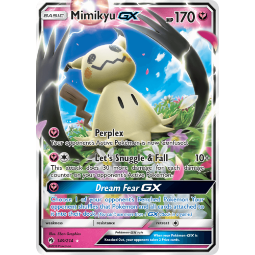 Mimikyu GX 149/214 SM Lost Thunder Holo Ultra Rare Pokemon Card NEAR MINT TCG