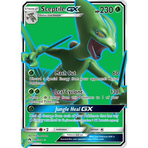 Sceptile GX 196/214 SM Lost Thunder Holo Full Art Ultra Rare Pokemon Card NEAR MINT TCG