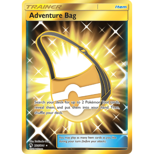 Adventure Bag 228/214 SM Lost Thunder Holo Full Art Secret Rare Trainer Pokemon Card NEAR MINT TCG